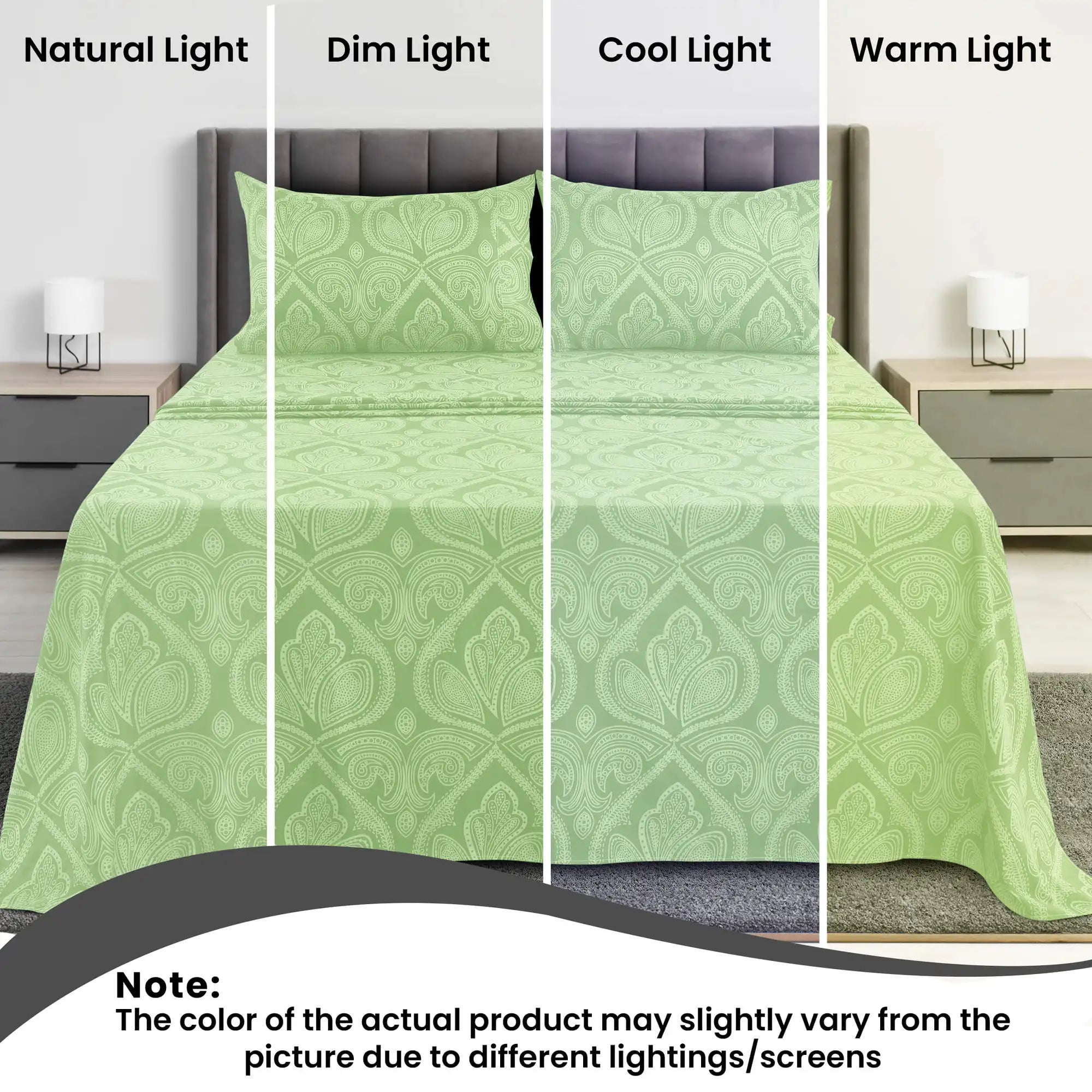 4-Piece Paisley Bed Sheet Set