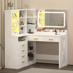 L-Shaped Corner Vanity LED Mirror