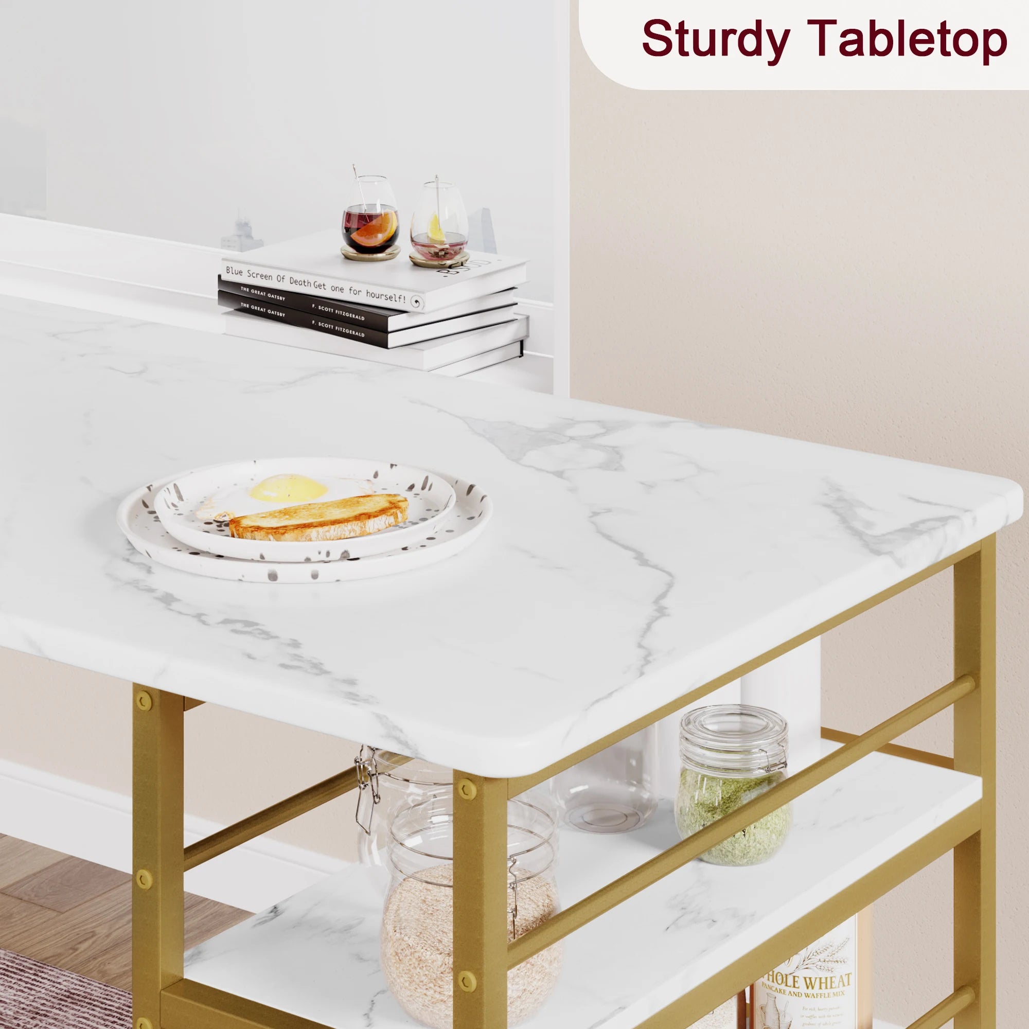 3 Pcs Dining Table and Chairs Set