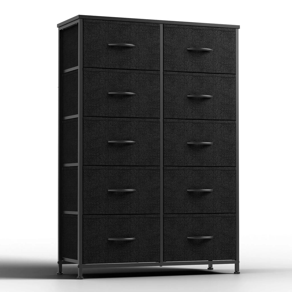 10 Fabric Drawers Nightstand