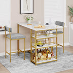 3 Pcs Dining Table and Chairs Set