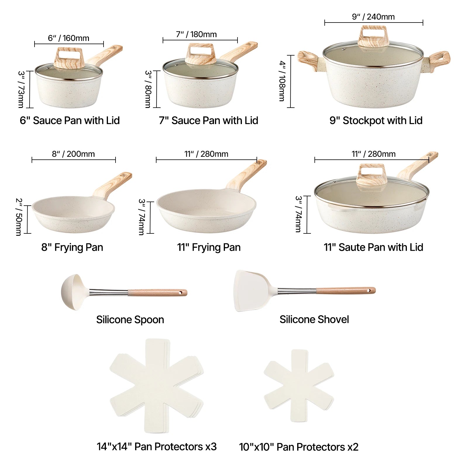 17 Piece Pots And Pans Set