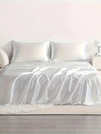 4pcs Cooling Satin Bed Sheet Set