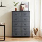 10 Fabric Drawers Nightstand