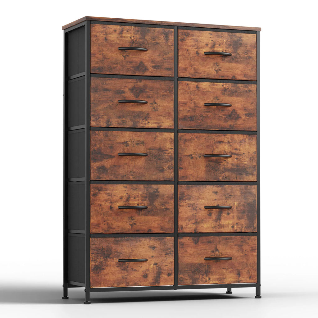 10 Fabric Drawers Nightstand