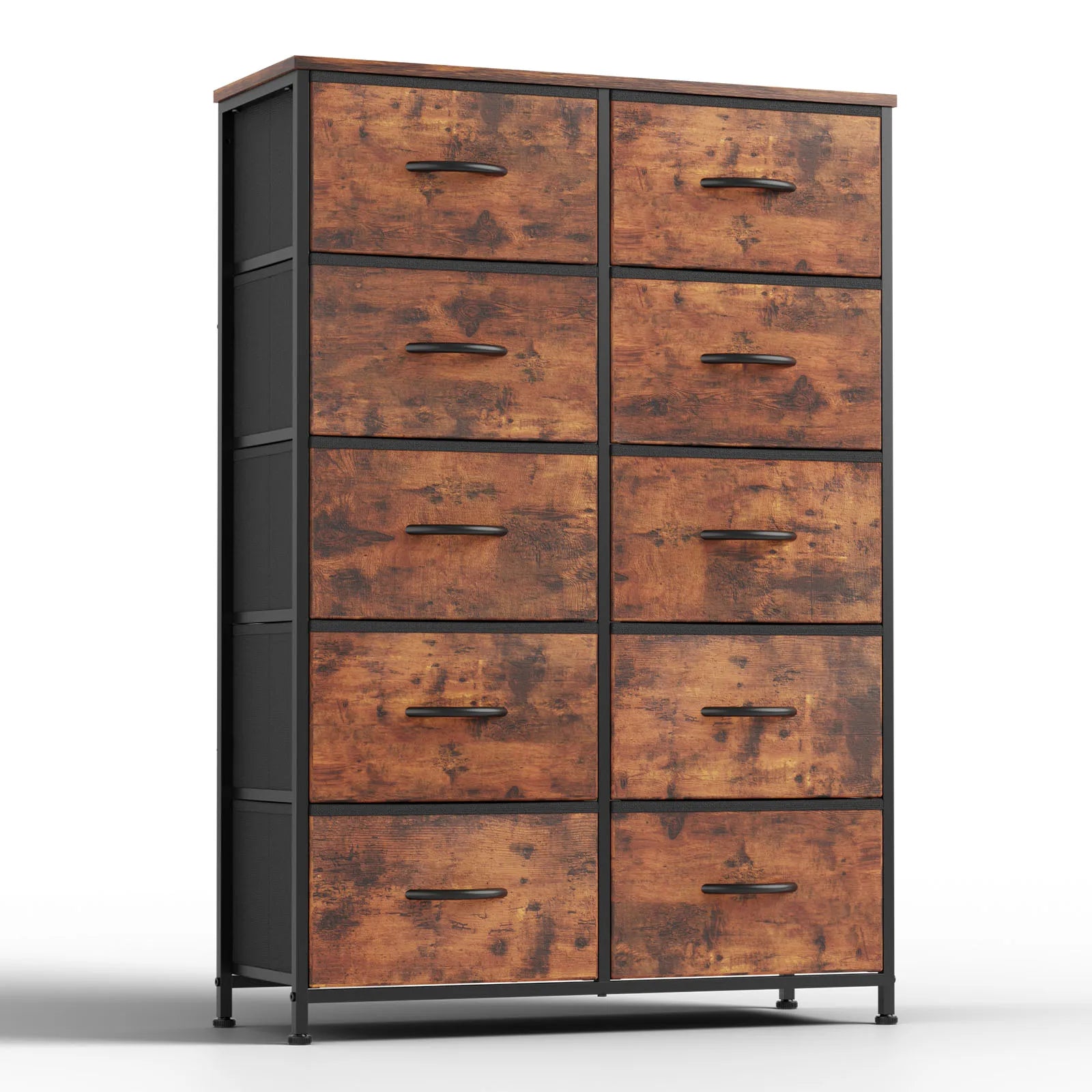 10 Fabric Drawers Nightstand