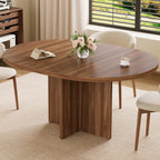 Extendable Round to Oval Dining Table