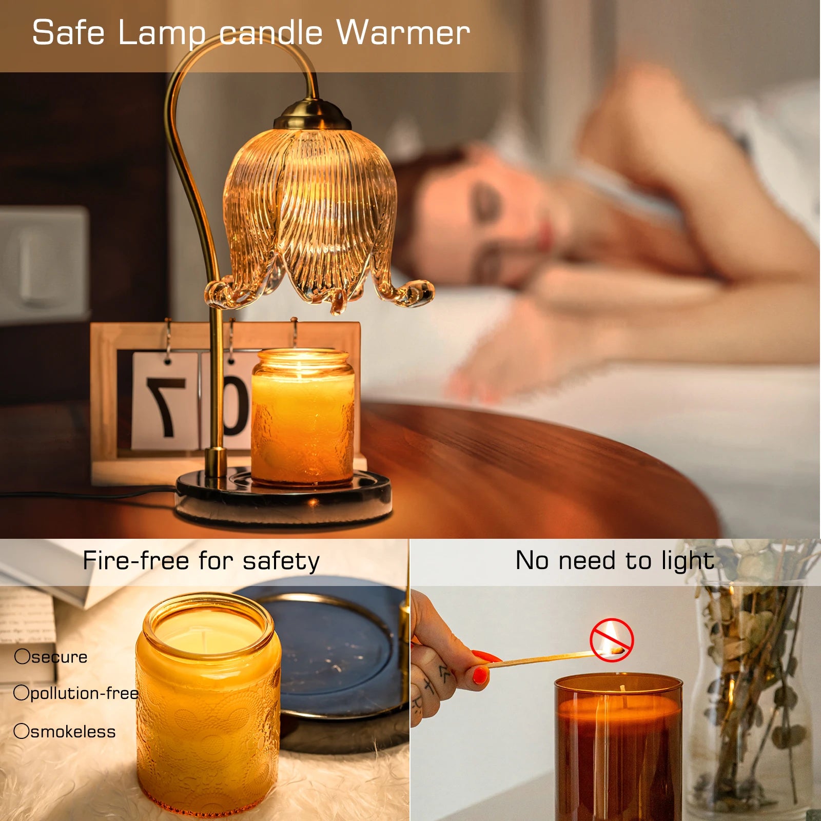 Tulip Flower Warm Candle Lamp