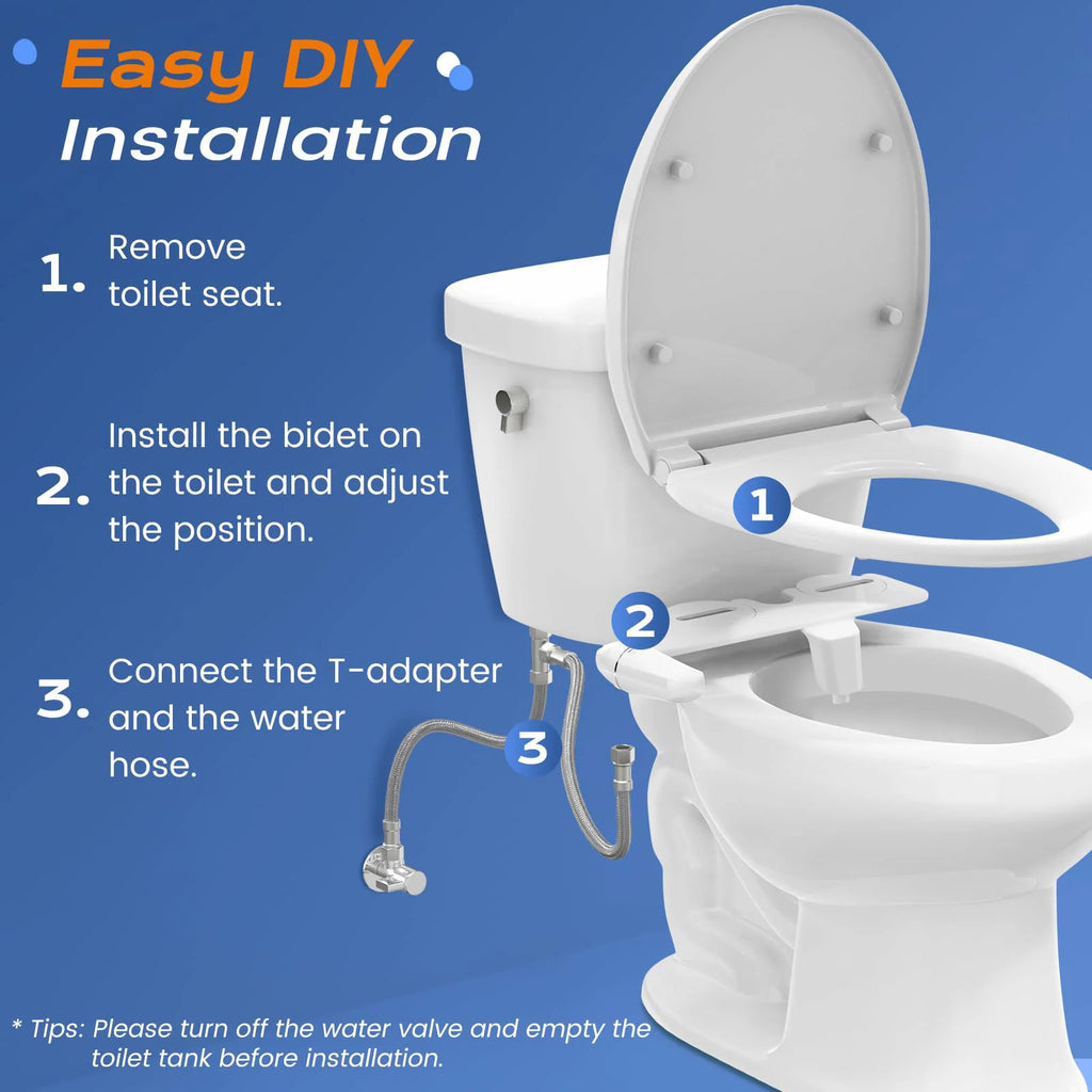 Ultra-Slim Bidet Attachment