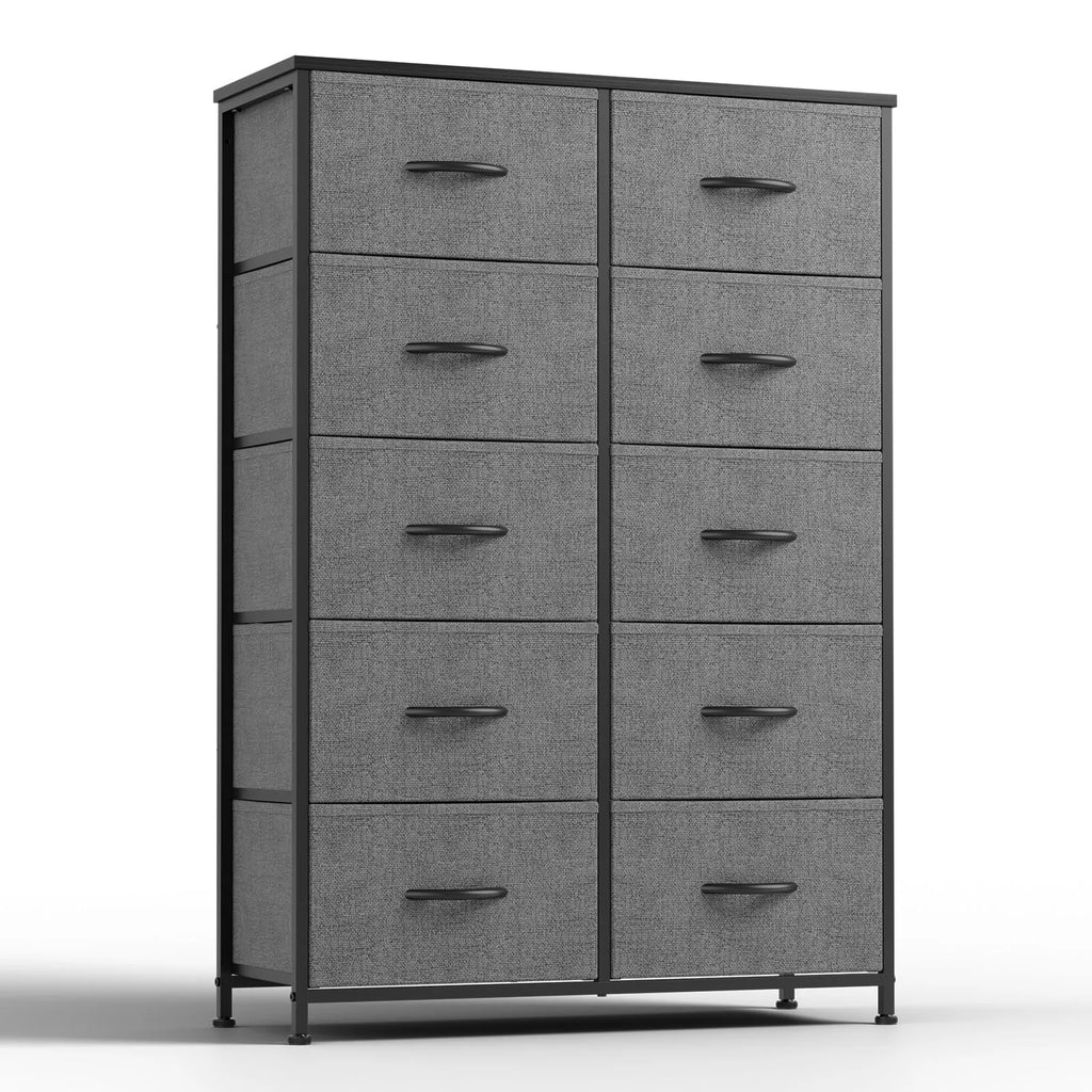 10 Fabric Drawers Nightstand